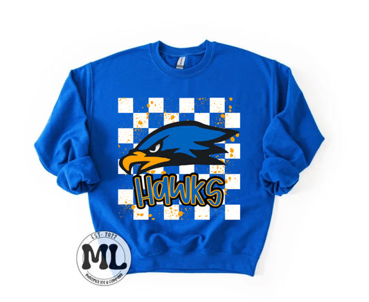 Hocking college checkered splatter