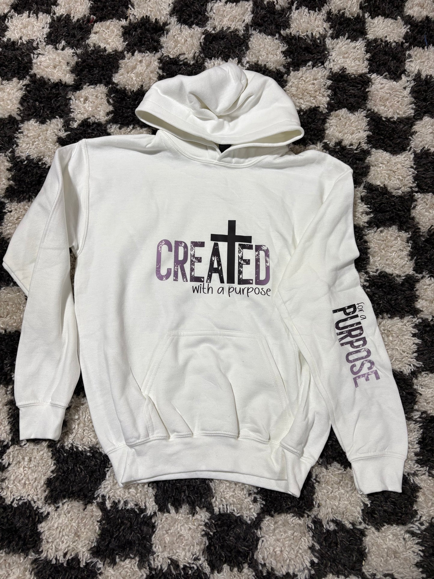 Youth large hoodie in stock with sleeve detail