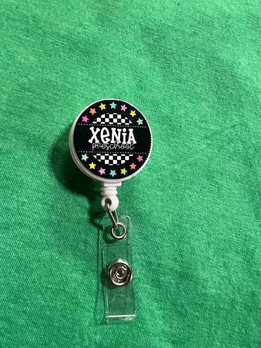 In stock – Xenia Preschool badge reel