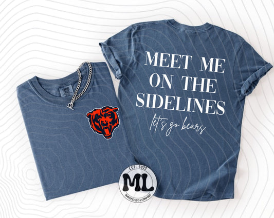 Bears Youth Football - meet me on the sidelines - front and back