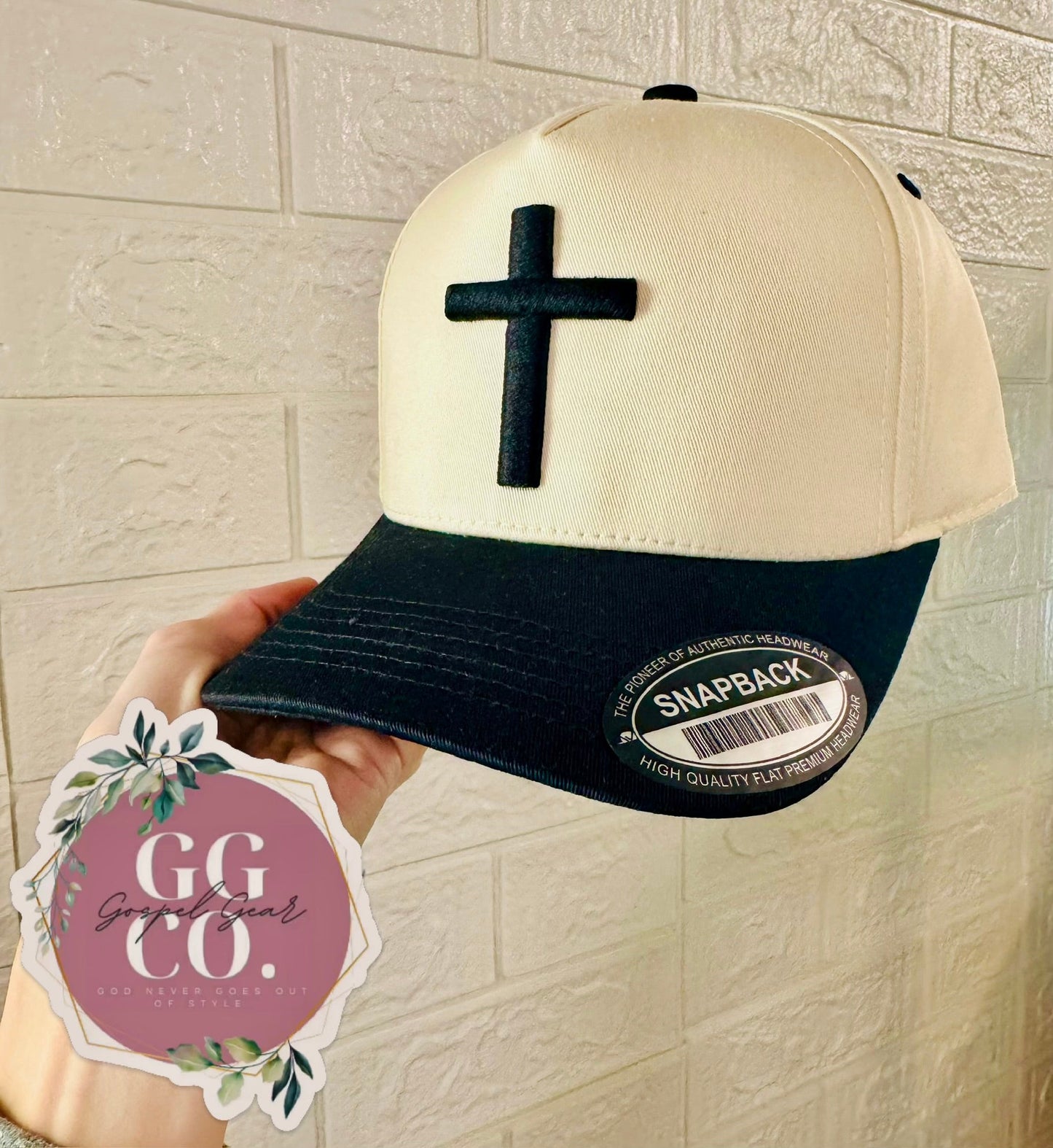 Cross Puff Embroidered Hat