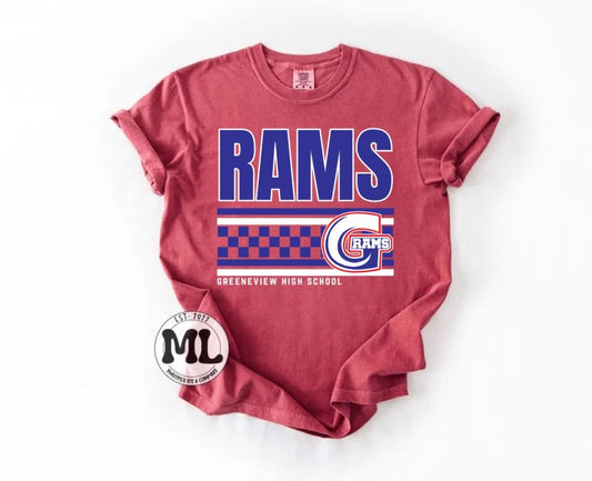 Greeneview Rams - multi checkered