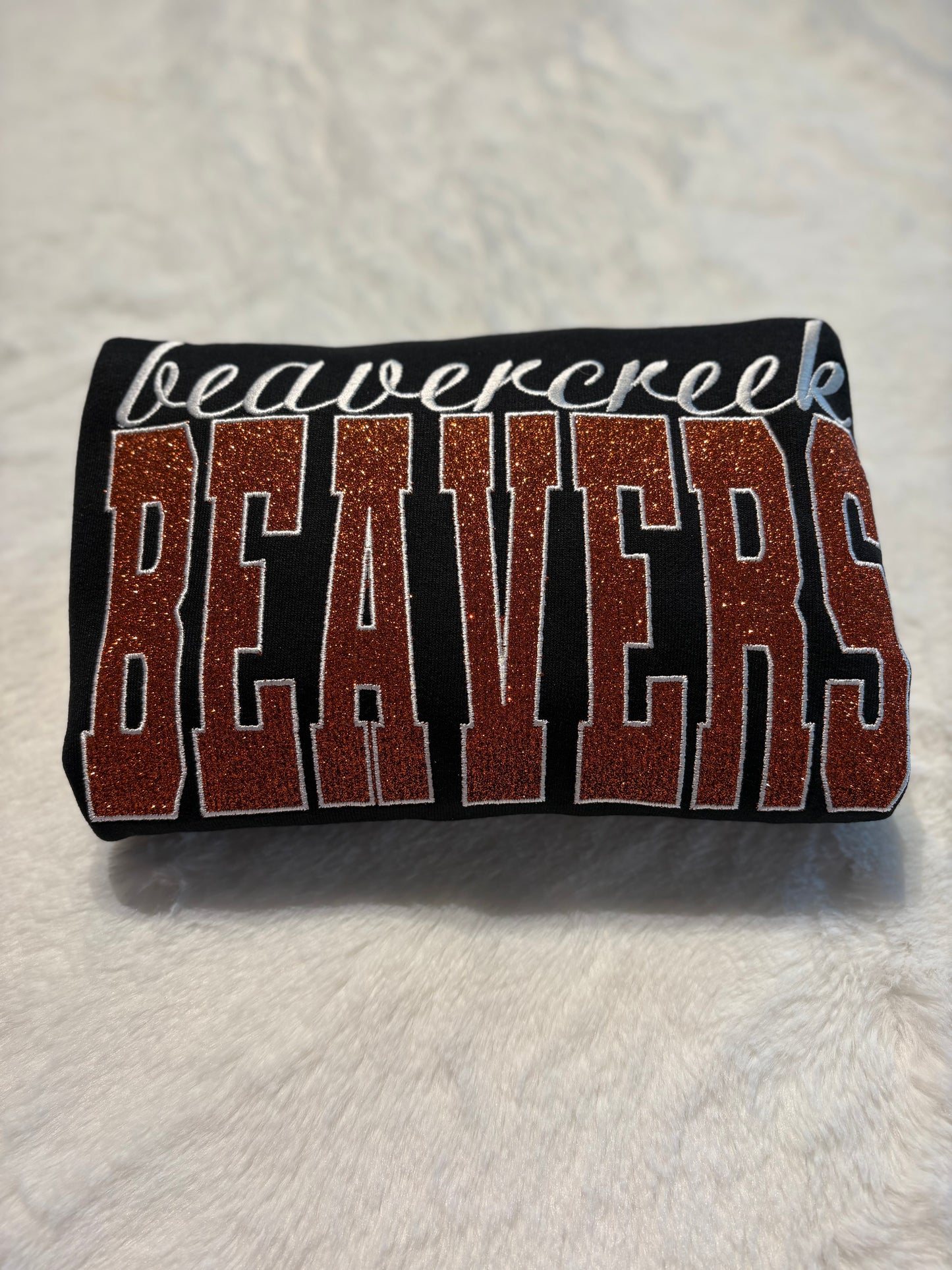 Embroidery Glitter Block + Script