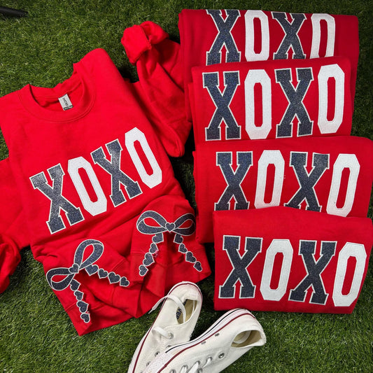 Xoxo embroidered with side slit sweatshirt