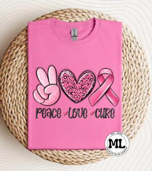 Peace love cure cheetah