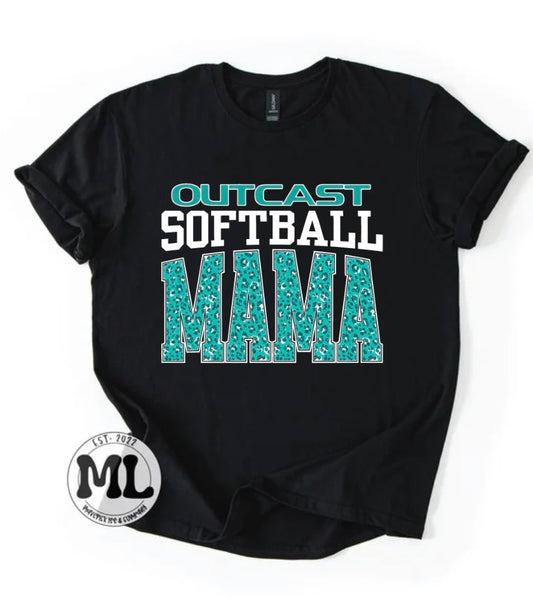 Outcast softball - cheetah mama