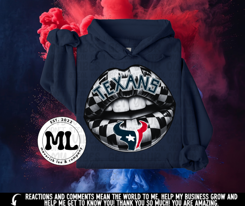 Checkered lips football collection