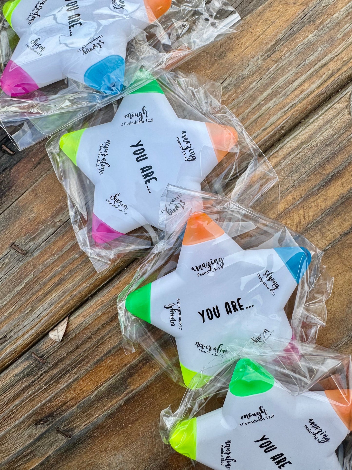 You Are Scripture Star Bible Highlighter - Bible Highlighter Star - No Bleed Through Highlighter - Bible Safe - Quick Dry Highlighter - Gift
