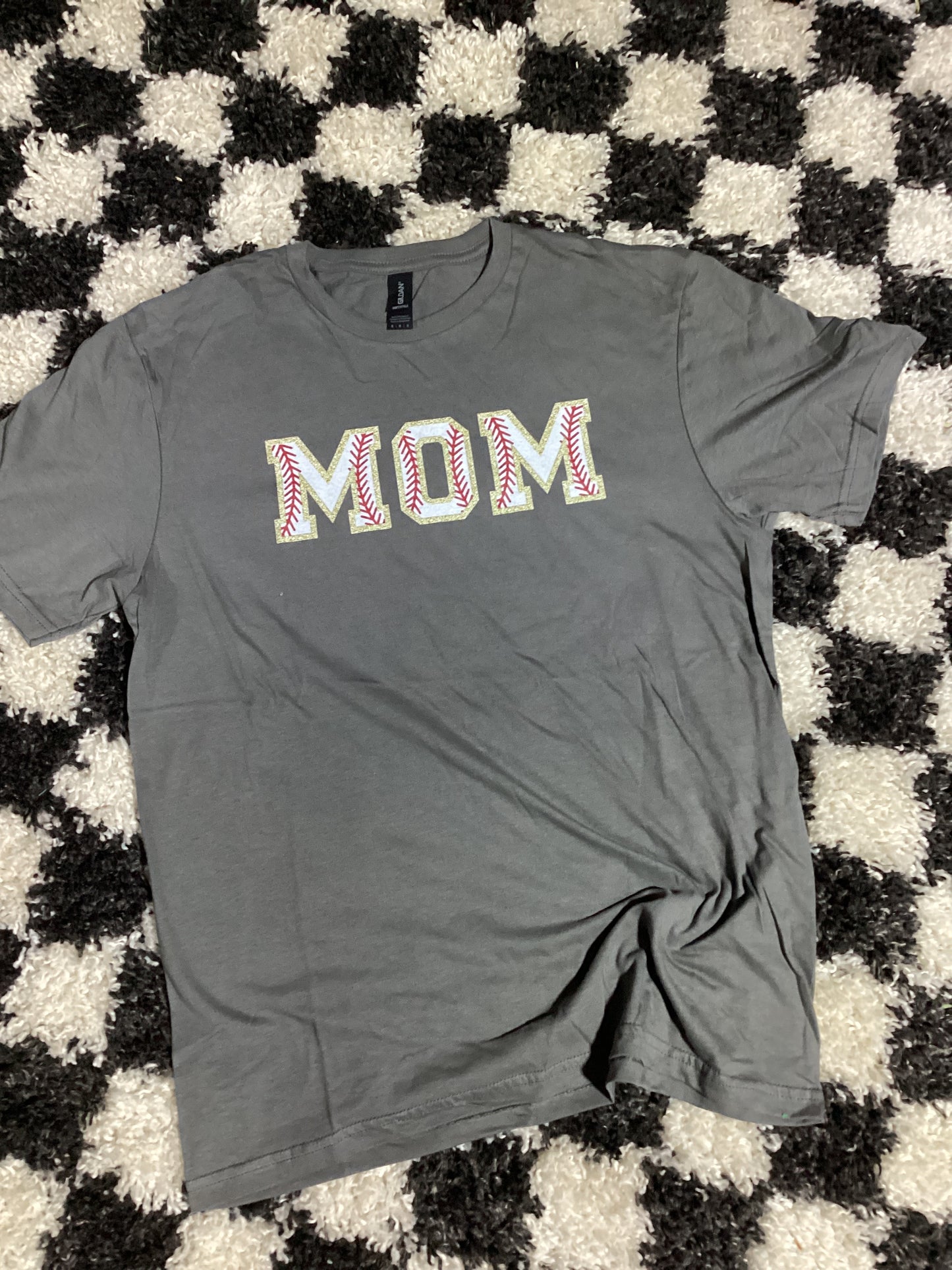 Small baseball mom in stock