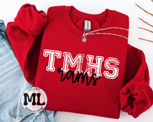 Trotwood Madison Rams - TMHS white distressed