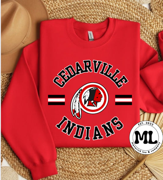 Cedarville Indians circle + lines