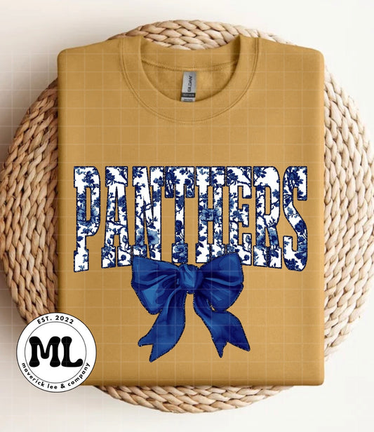 Panthers floral navy