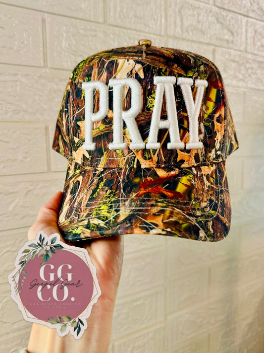 PRAY Puff Embroidered Hat