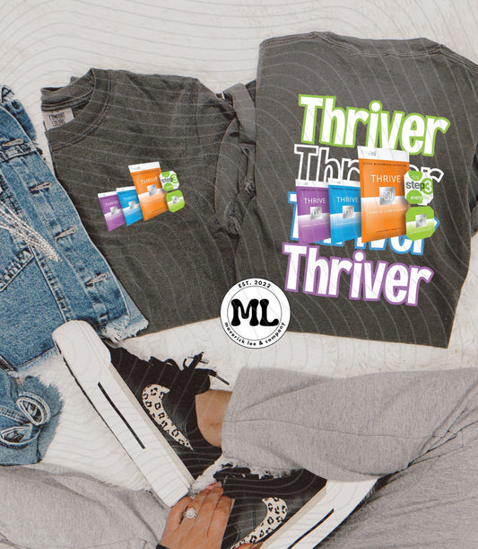 Multicolor Thrive front pocket + back