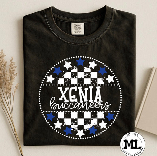 Xenia Buccaneers checkered with Stars