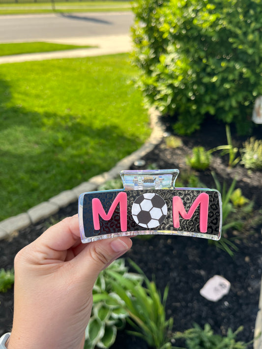 In stock soccer mom claw clip