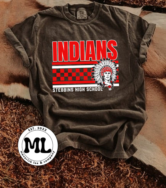 Stebbins Indians - multi checkered