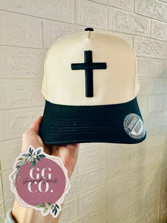 Cross Puff Embroidered Hat