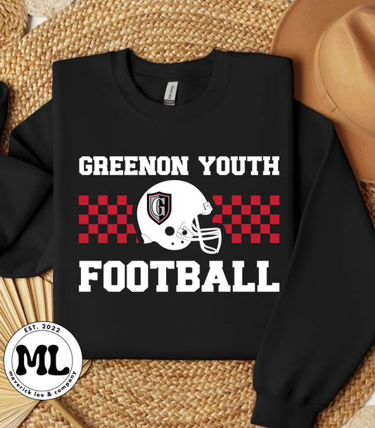 Greenon - youth football checkered