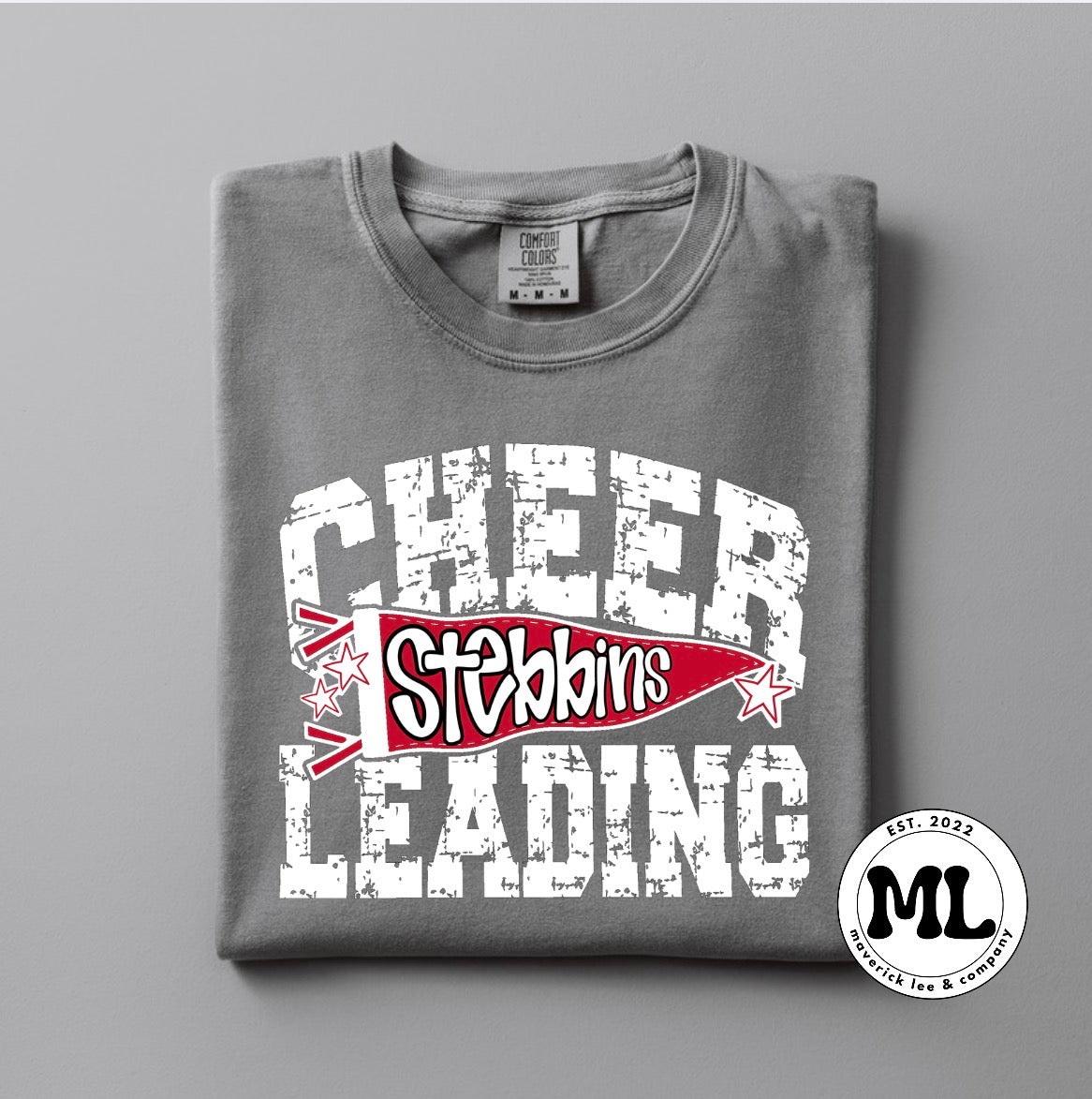 Stebbins cheerleading distressed pennant