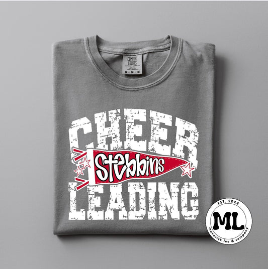Stebbins cheerleading distressed pennant