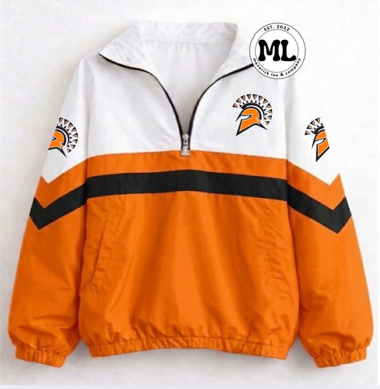 Quarter zip - Waynesville - Orange with black stripe