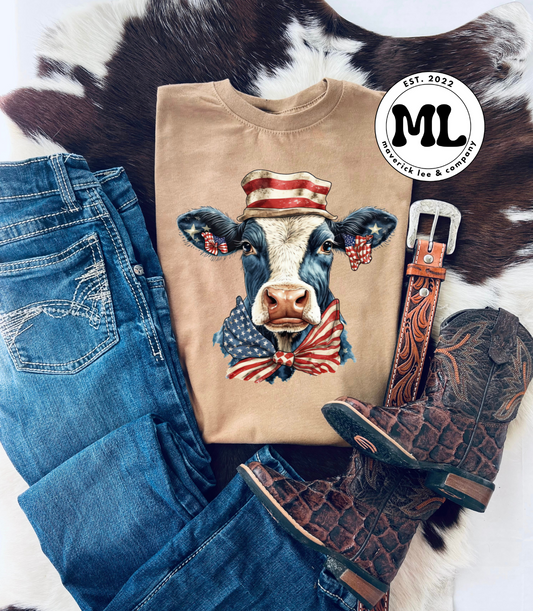 Patriotic cow