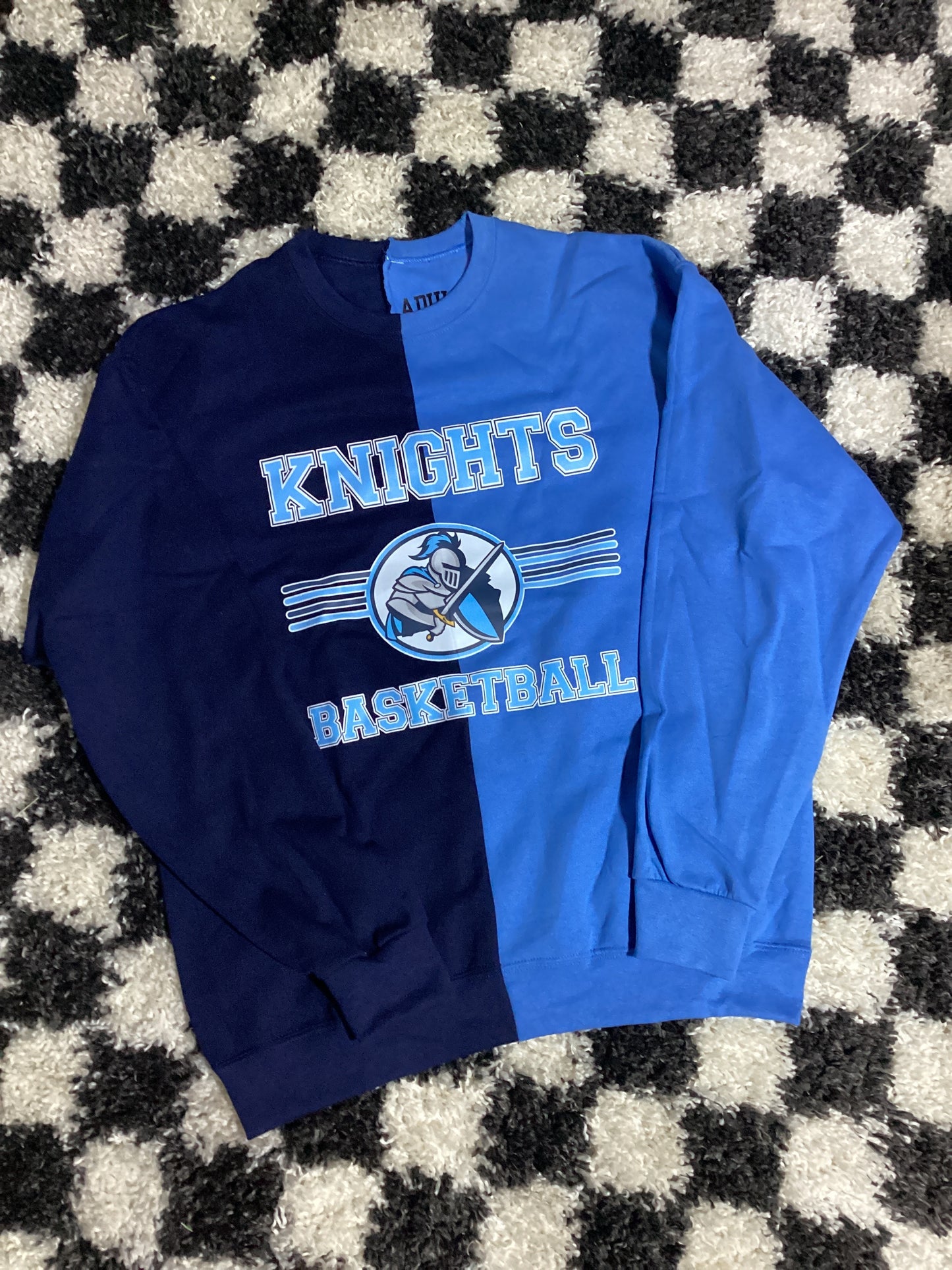 Large split sweatshirt, legacy basketball in stock