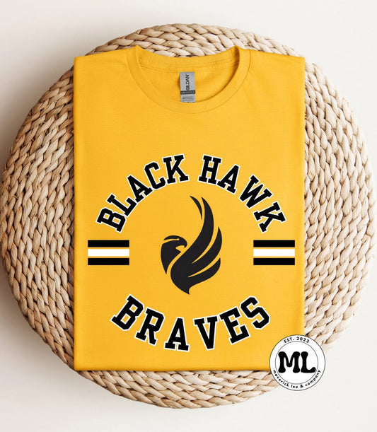 Black Hawk College - circle + lines