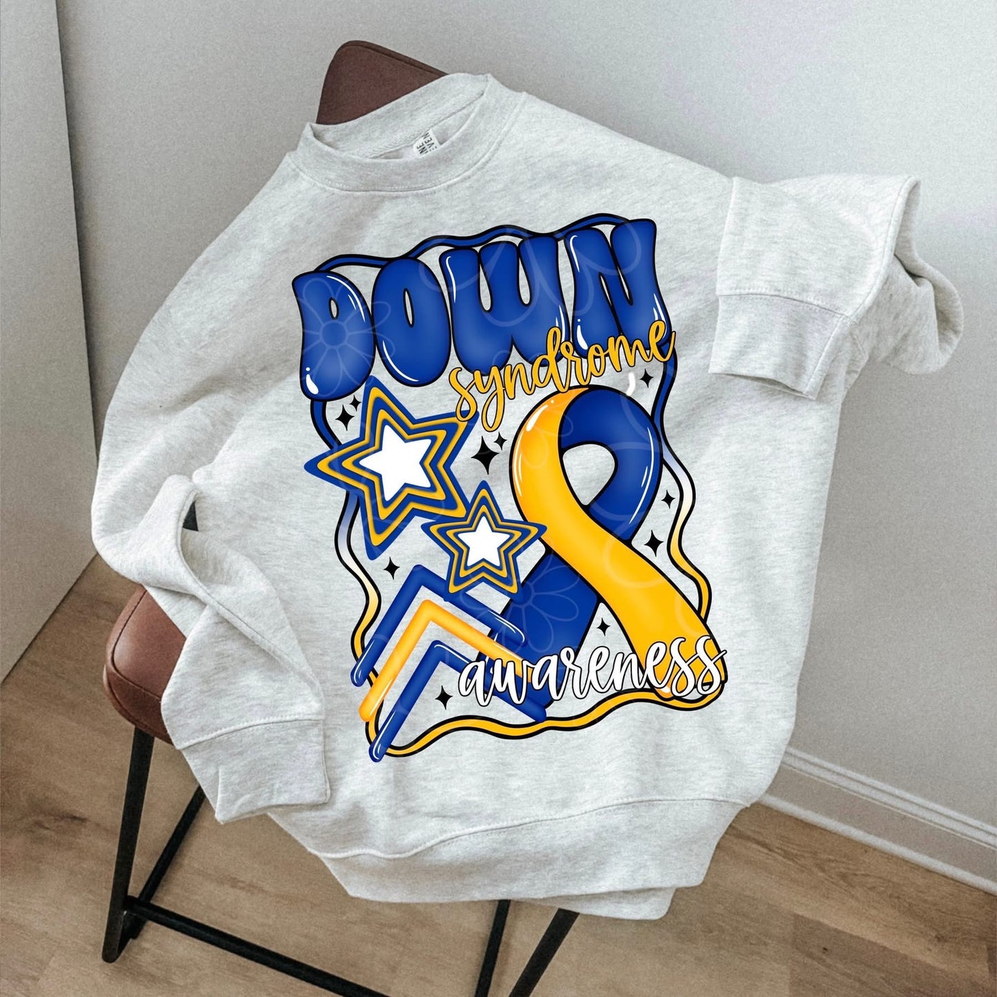 Down Syndrome awareness with black details