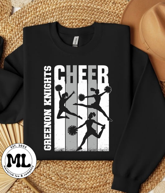Greenon Knights cheerleader outline