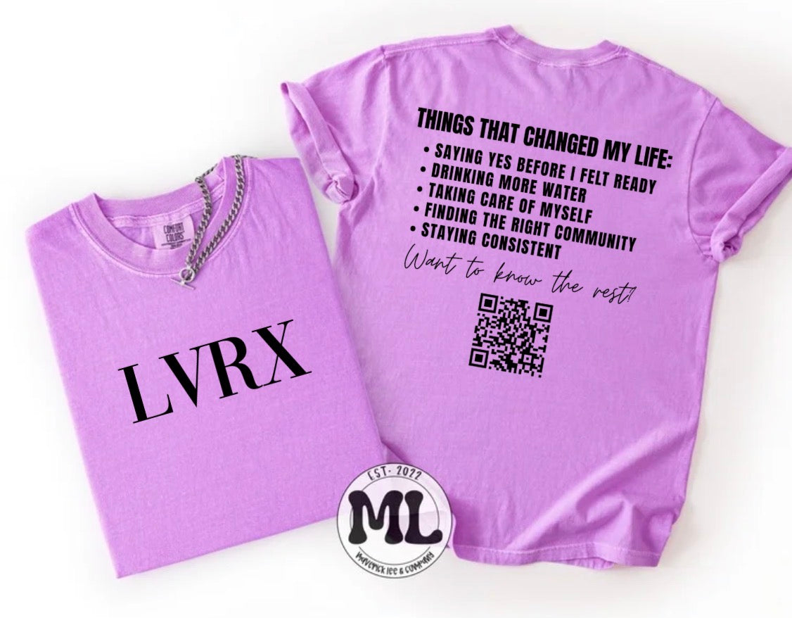 LVRX Custom - Things that changed my life - BLACK FONT