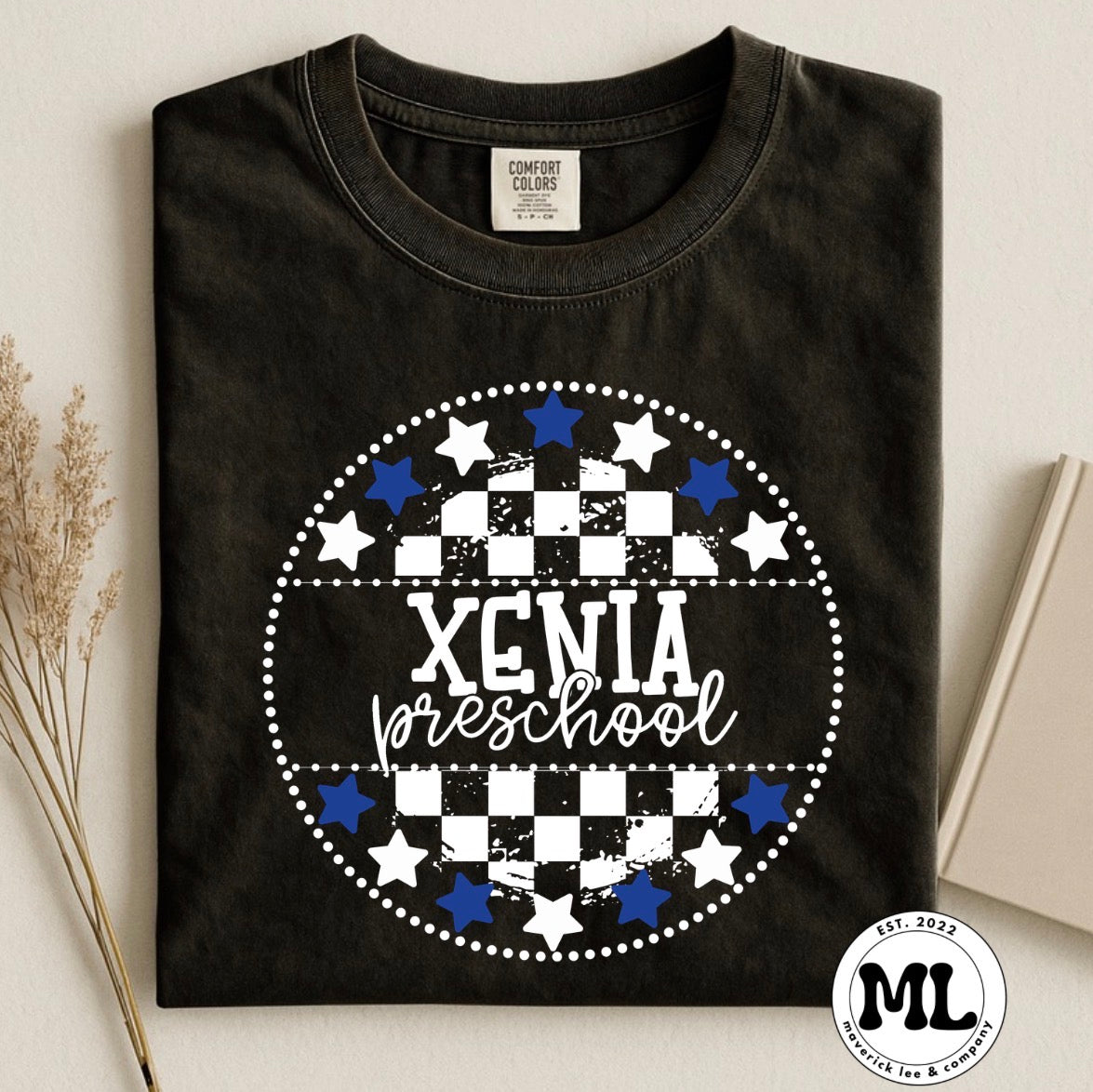 Xenia Preschool checkered with Stars