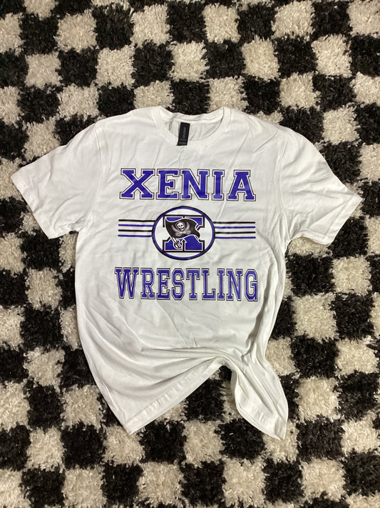 Small Xenia wrestling varsity design in stock