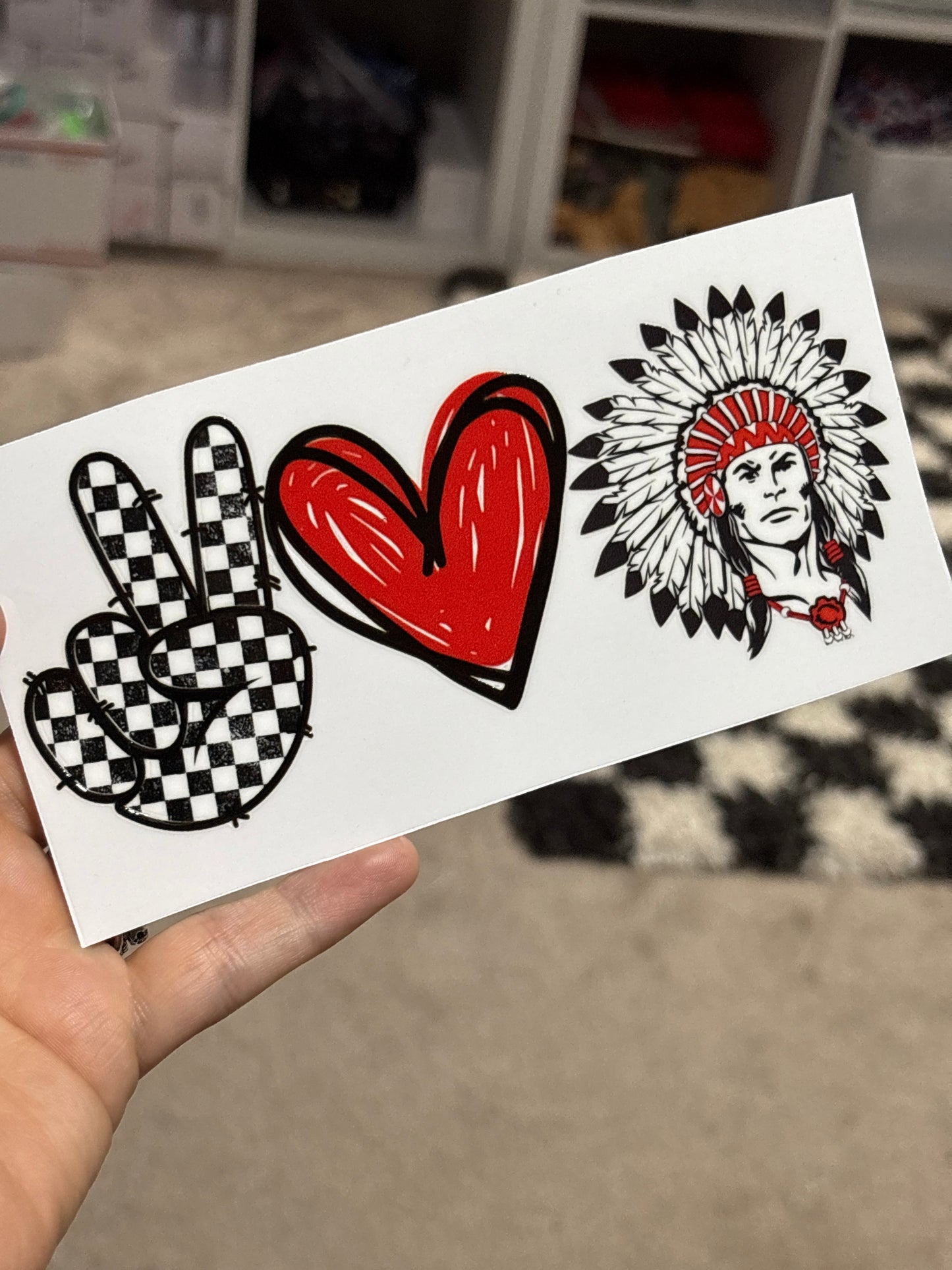 6 inch car decal in stock