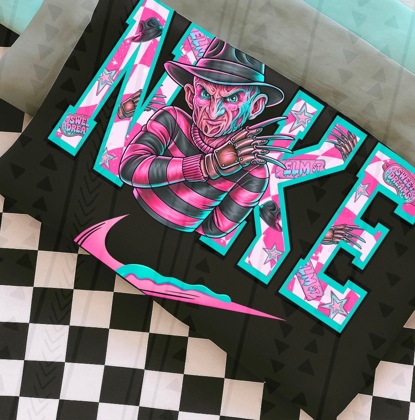 Pink and teal spooky collection