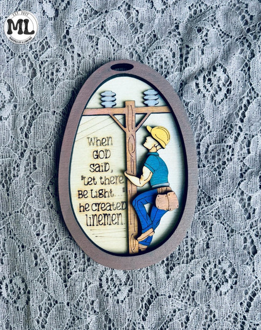 Lineman ornament￼