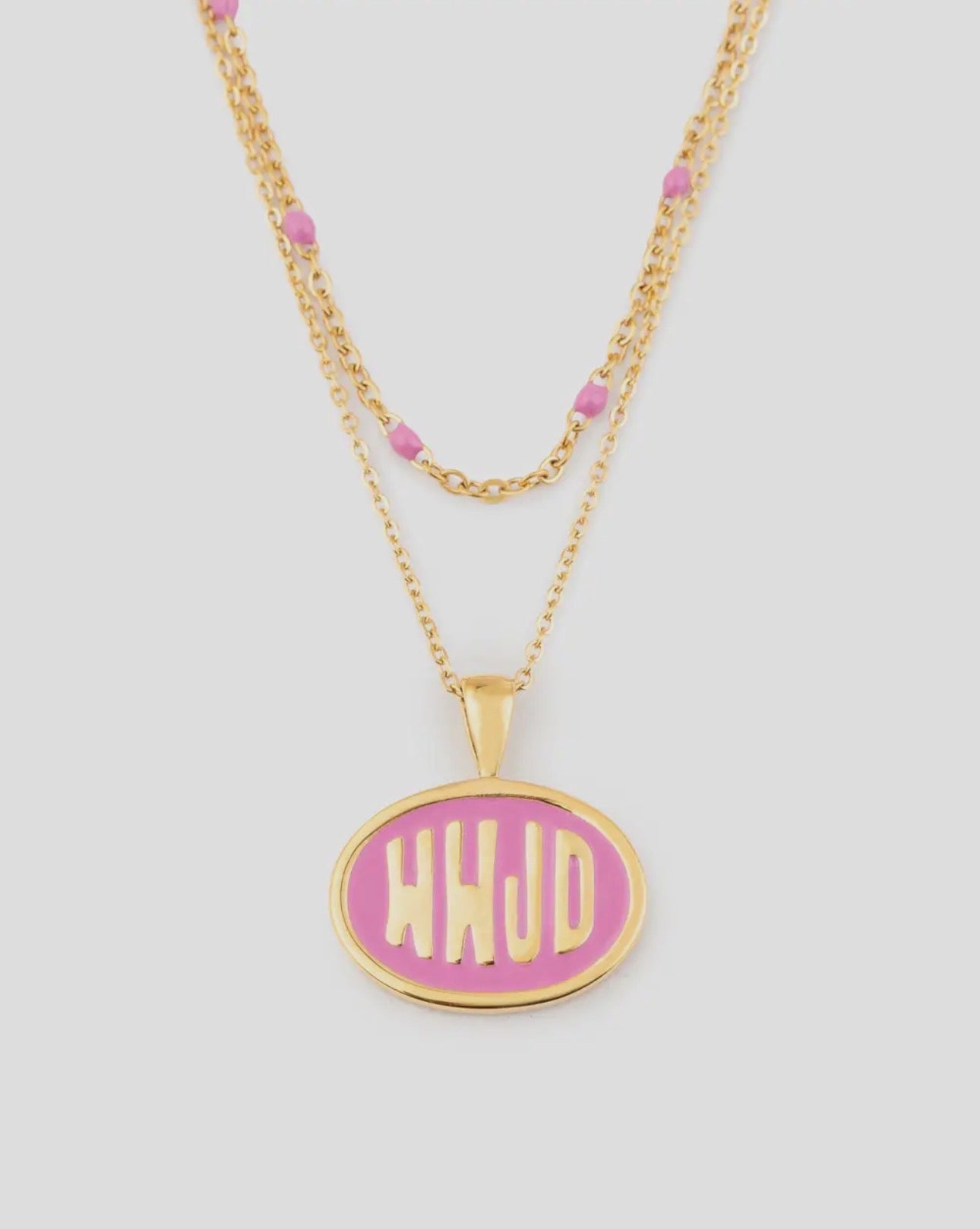 PINK WWJD NECKLACE SET