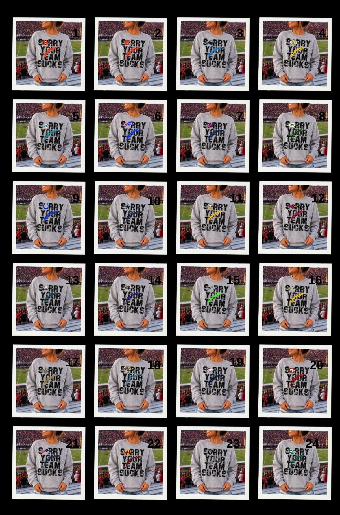 Sorry your team sucks collection