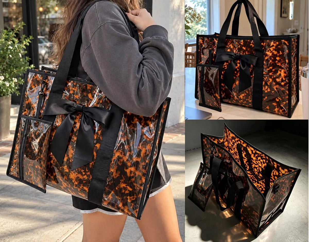 Leopard Luxe Tortoise Tote