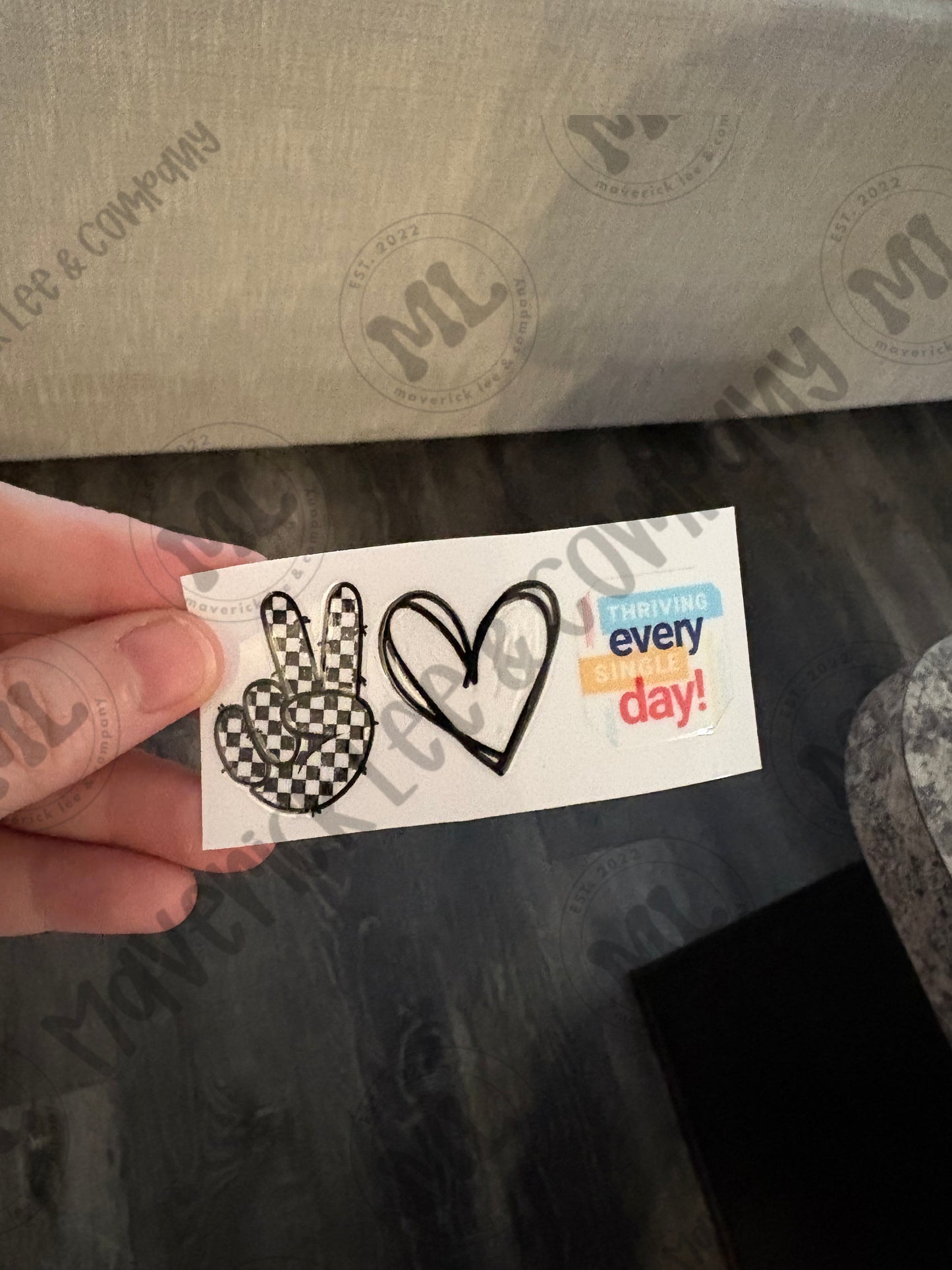 Peace love Thriving 4” – UVDTF sticker