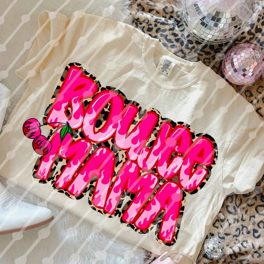 Bougie mama pink flames/cheetah