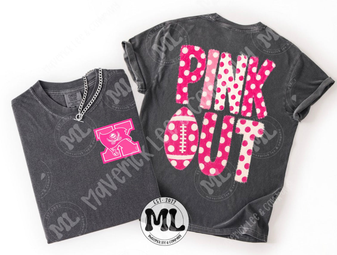Pink out football polkadots - custom team