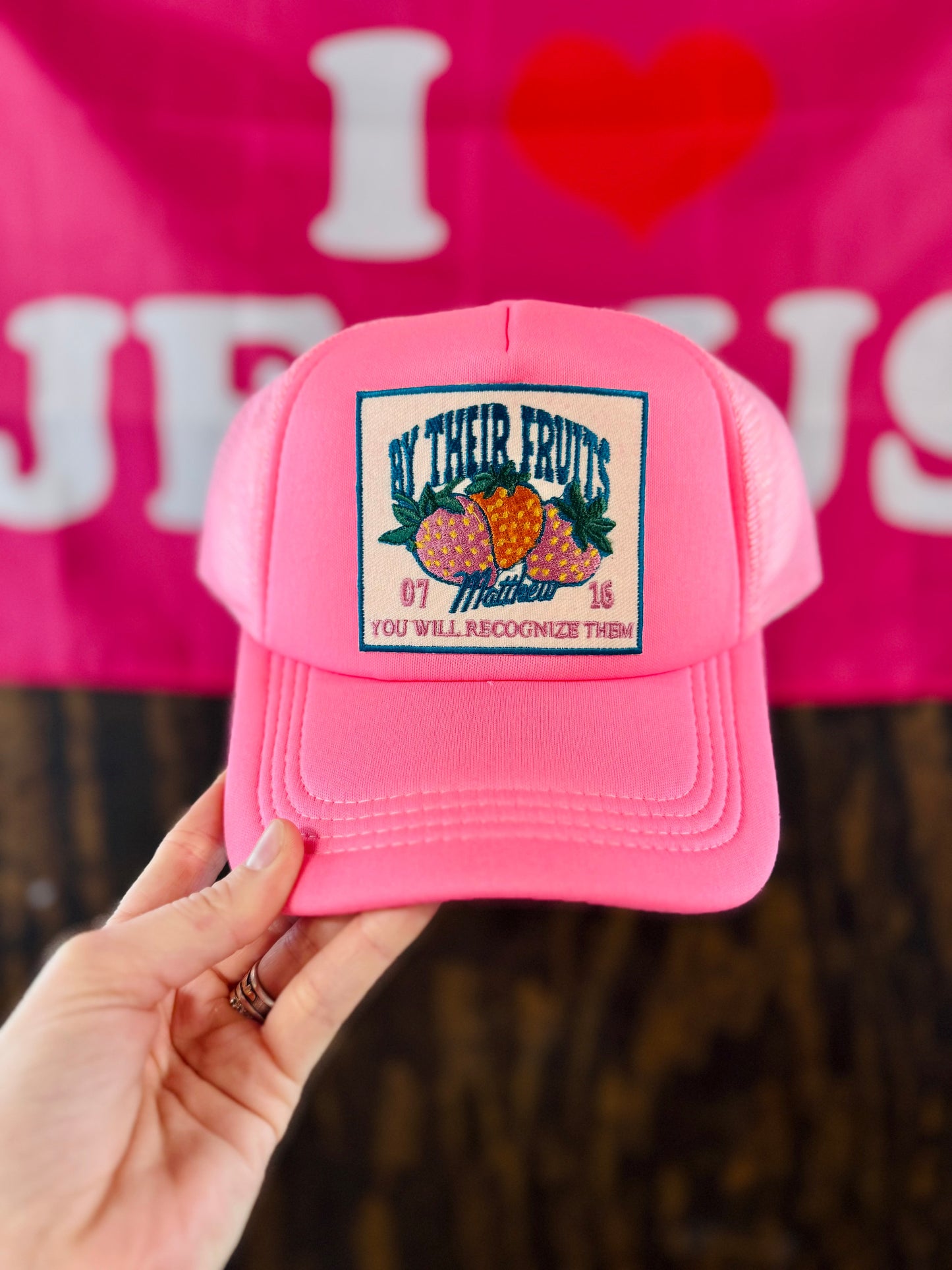 By Their Fruits Patch Foam Trucker Hat