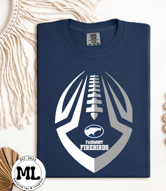 Fairmont Firebirds gray/white duo football