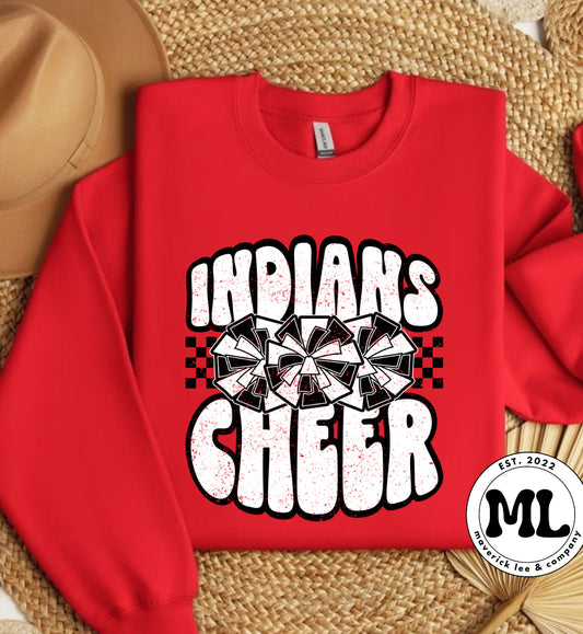 Indians cheer black and white