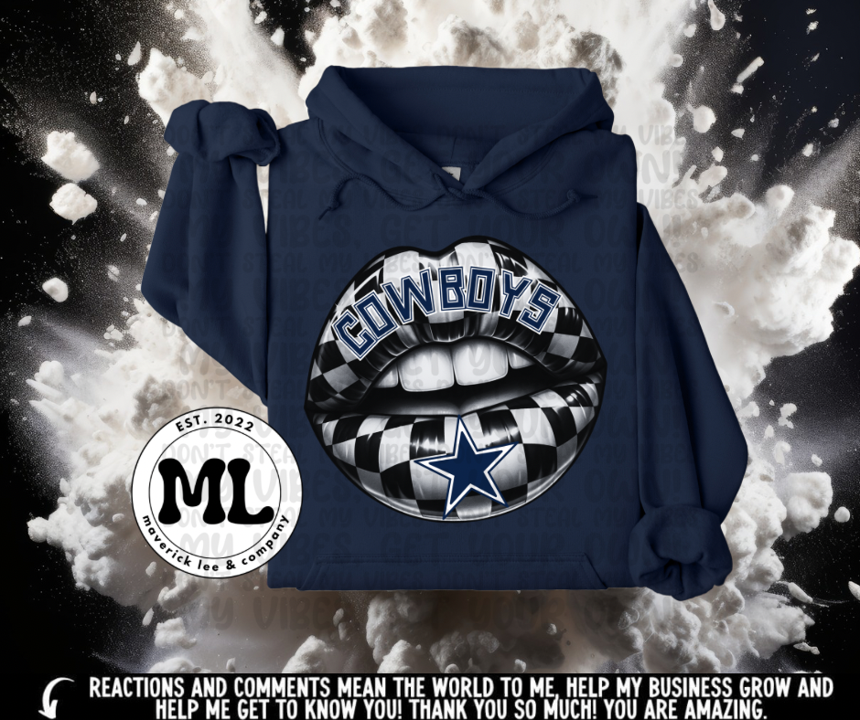 Checkered lips football collection