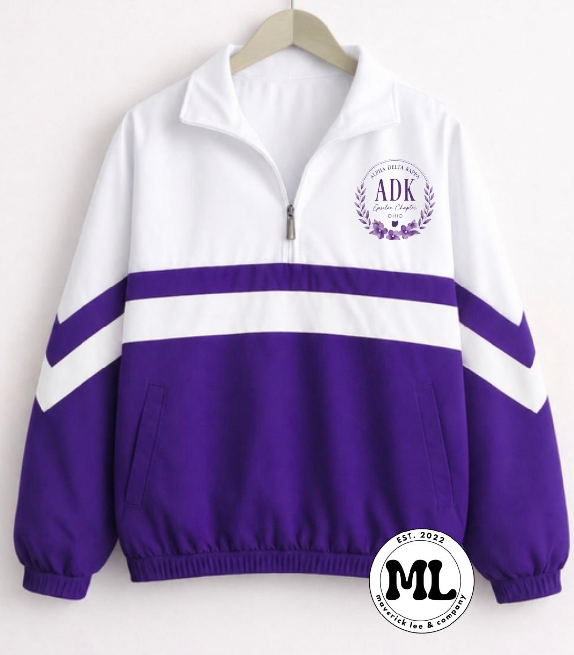 Quarter zip - Alpha Delta Kappa - dark purple