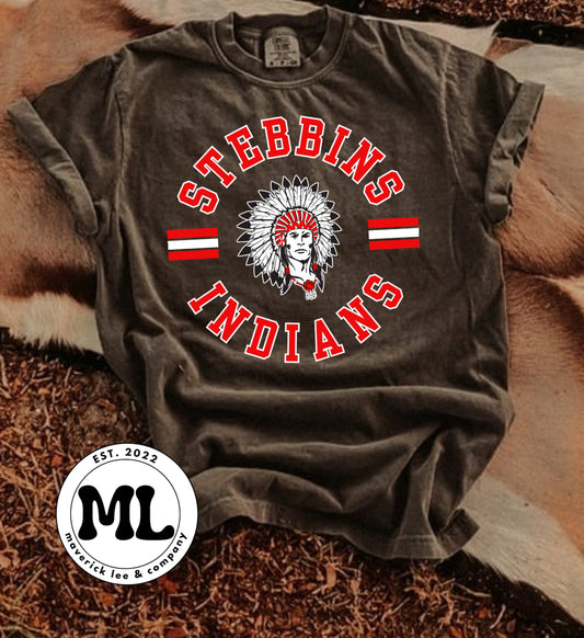 Stebbins Indians - circle + Lines