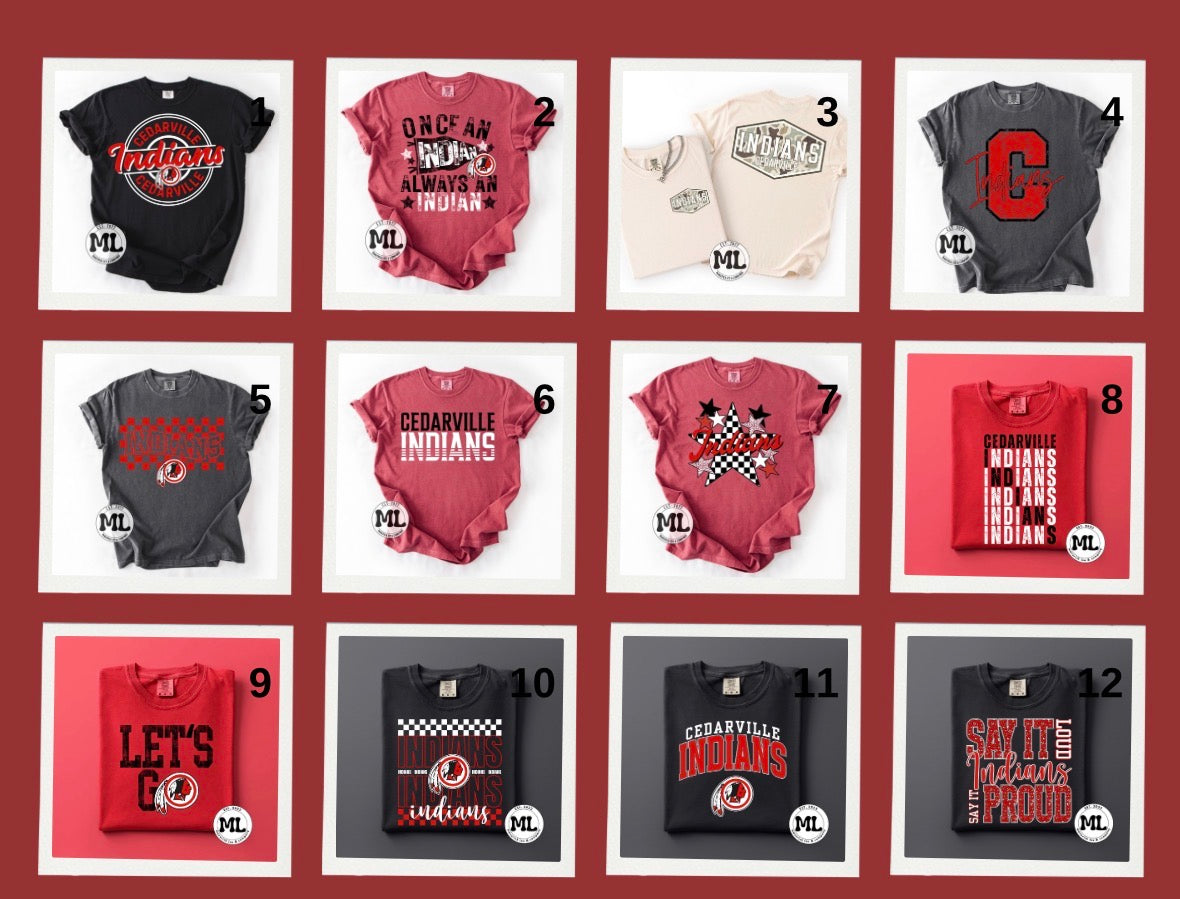 Cedarville Indians July 2026 spirit collection